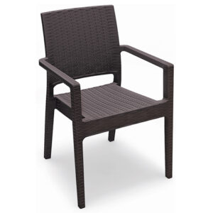Indiana 605 202 Rattan szék karfával, barna szín