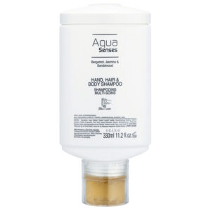 Aqua Senses 3 az 1-ben folyékony szappan tes- és hajsampon, press+wash adagolókhoz, 330ml